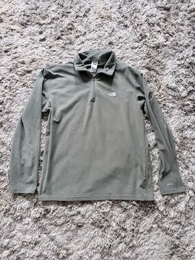 The North Face Olive Quarter-Zip Fleece Pullover